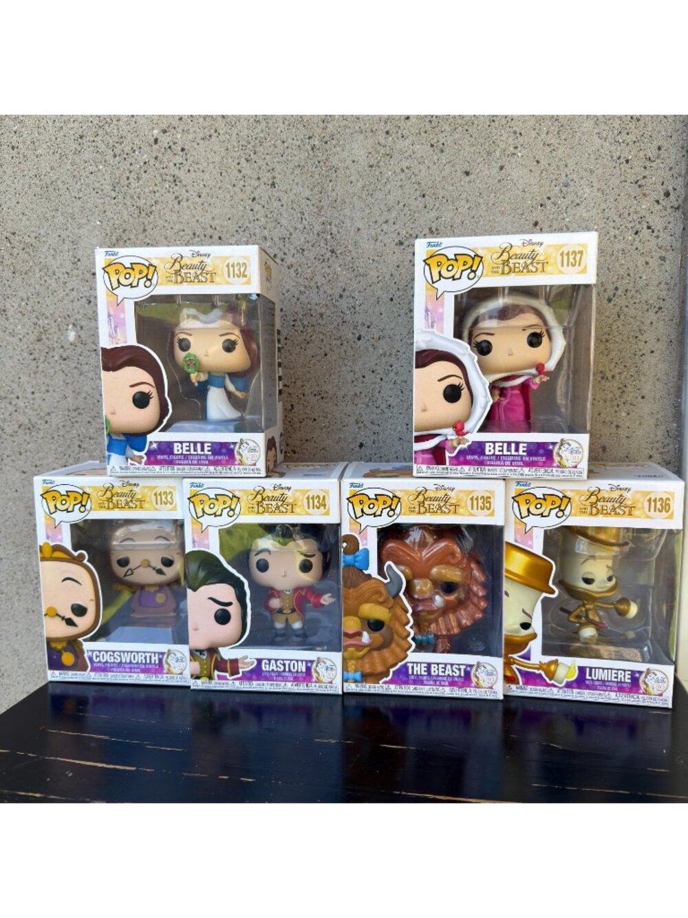Funko Pop BEAUTY & THE BEAST 6 Pc Full Set NEW In Box